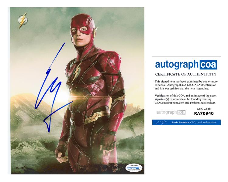 Ezra-Miller-034-The-Flash-034-AUTOGRAPH-Signed-8x10-Photo-ACOA