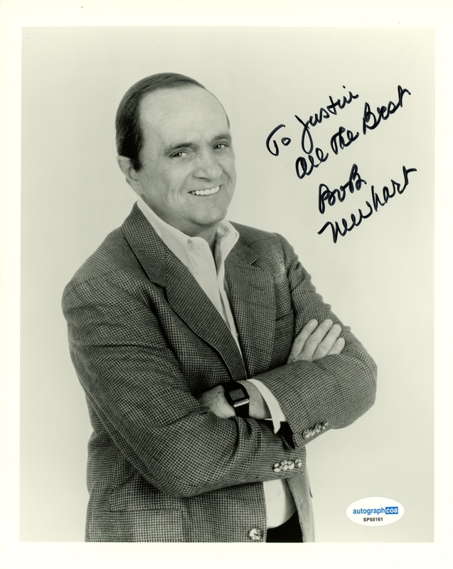 Item # 209676 - Bob Newhart "Newhart" AUTOGRAPH Signed 8x10 Photo 'To Justin'