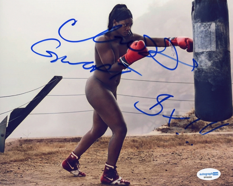 Item # 209542 - Claressa Shields AUTOGRAPH Signed Boxing World Champion Body 8x10 Photo