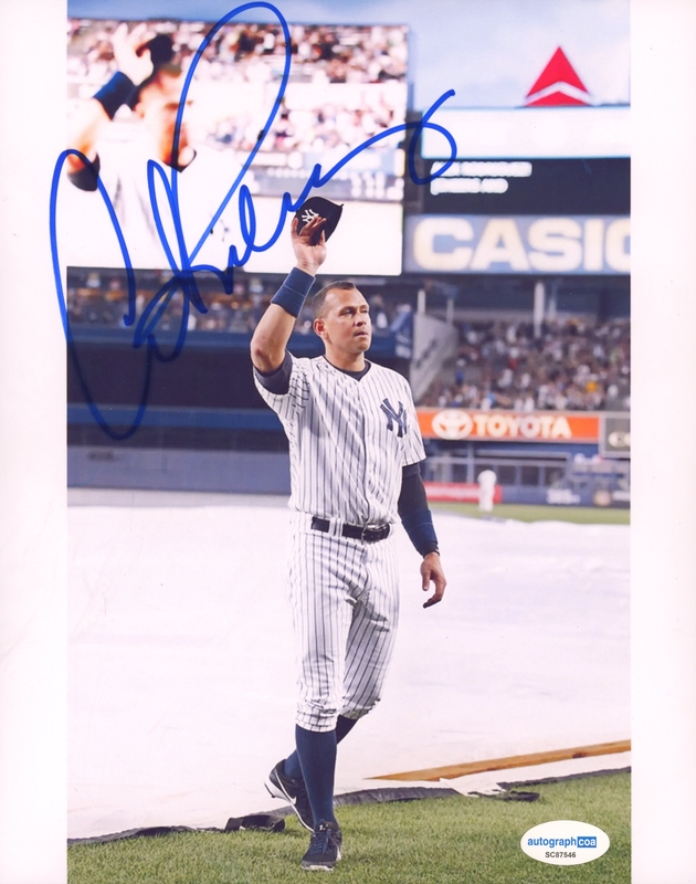Item # 185602 - Alex Rodriguez AUTOGRAPH Signed New York Yankees Autographed 8x10 Photo B