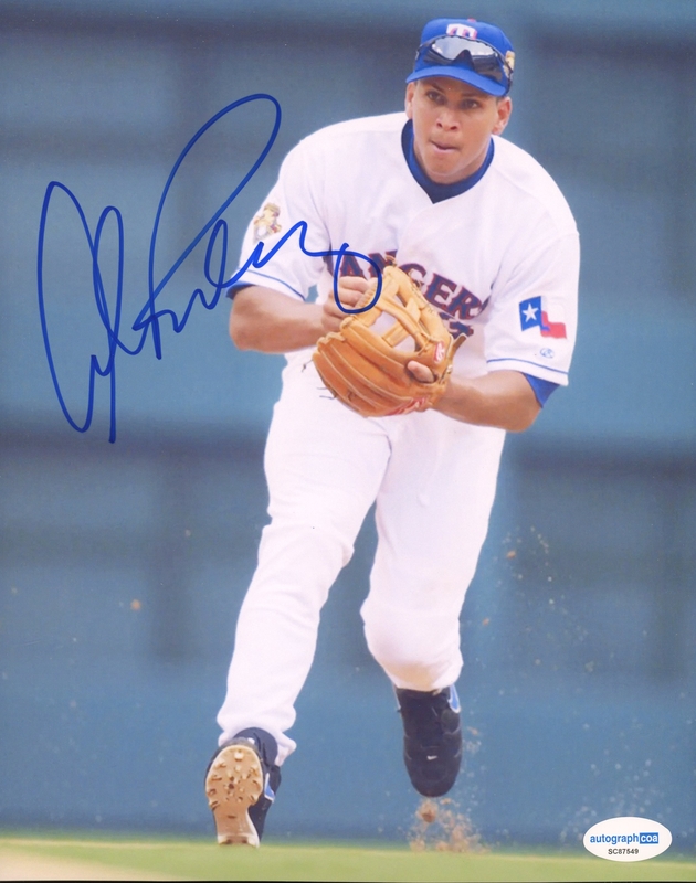 Item # 185599 - Alex Rodriguez AUTOGRAPH Signed Texas Rangers Autographed 8x10 Photo B
