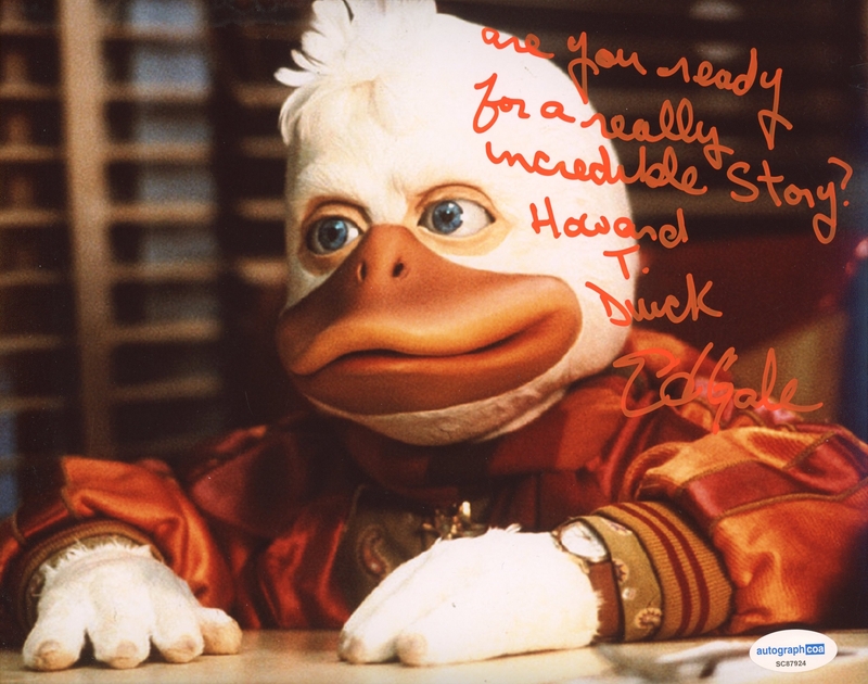 Item # 186247 - Ed Gale "Howard the Duck" AUTOGRAPH Signed 'Howard T. Duck' 8x10 Photo E