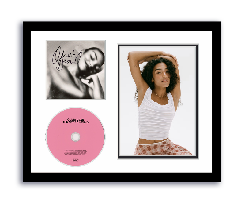 Item # 205459 - Olivia Dean Autographed Signed 11x14 Framed CD Photo The Art Of Loving ACOA