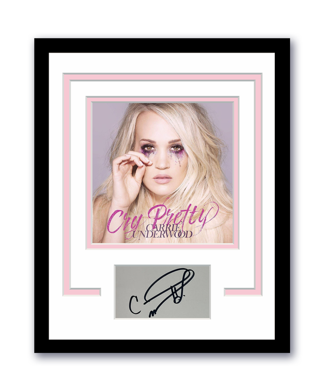Item # 181154 - Carrie Underwood Autographed Signed 11x14 Framed Photo Cry Pretty ACOA
