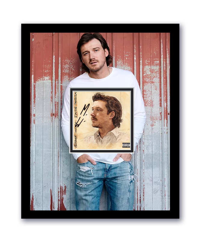Item # 199443 - Morgan Wallen Autographed Signed 11x14 Framed CD Photo I'm The Problem ACOA