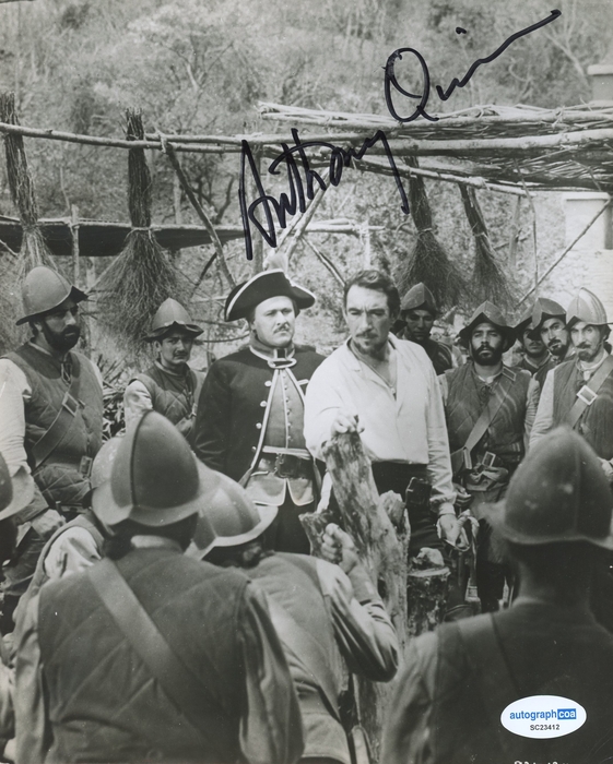 Item # 168585 - Anthony Quinn "Seven Cities of Gold" AUTOGRAPH Signed 7.25x9 Photo