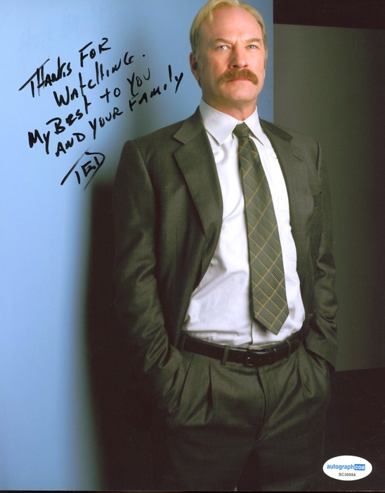 Item # 169403 - Ted Levine "Monk" AUTOGRAPH Signed 'Capt. Leland Stottlemeyer' 8x10 Photo B