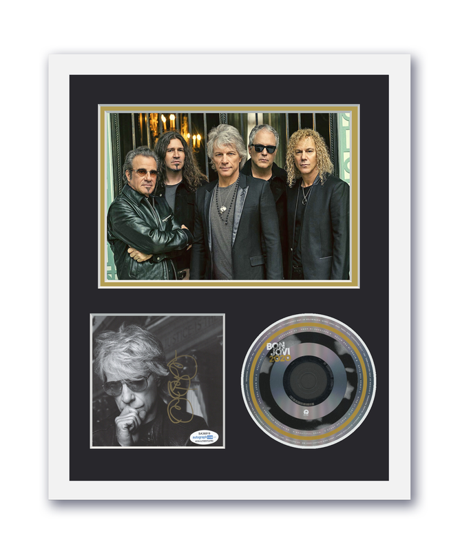 Item # 188110 - Bon Jovi Autographed Signed 11x14 Custom Framed CD Photo 2020 ACOA