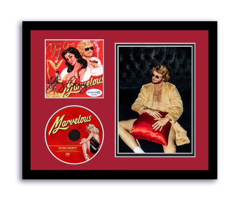 Item # 176833 - Yung Gravy Autographed Signed 11x14 Custom Framed CD Photo Marvelous ACOA