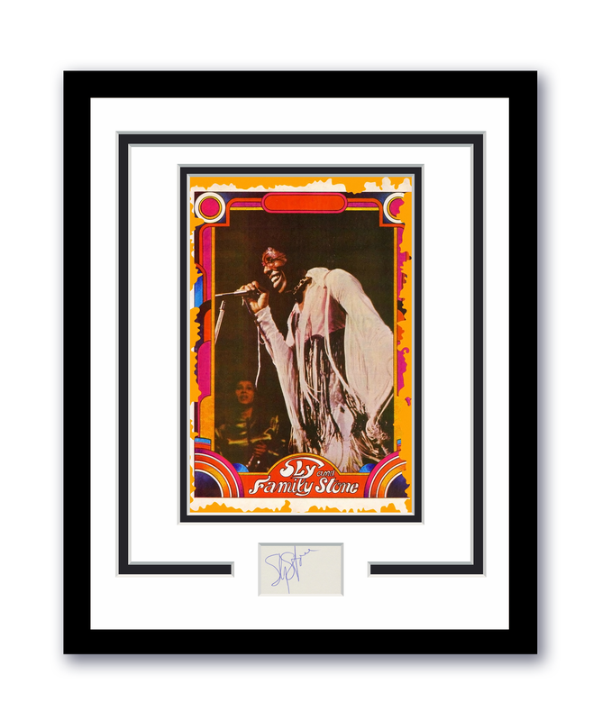 Item # 193889 - Sly Stone Autographed Signed 11x14 Framed Photo Family Stone ACOA