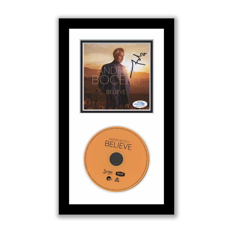Item # 176268 - Andrea Bocelli Autographed Signed Framed CD Believe ACOA