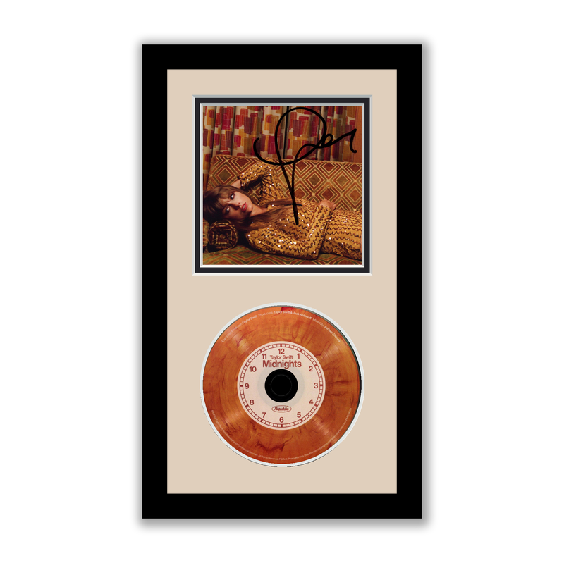 Item # 181344 - Taylor Swift Autographed Signed Framed CD Midnights Blood Moon ACOA