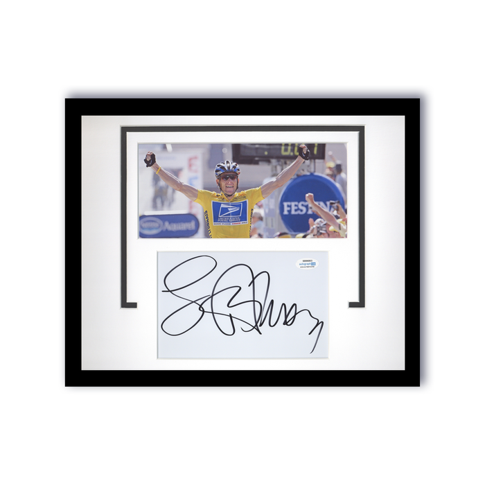 Item # 166116 - Lance Armstrong AUTOGRAPH Signed Tour de France Cycling Framed 11x14 Display