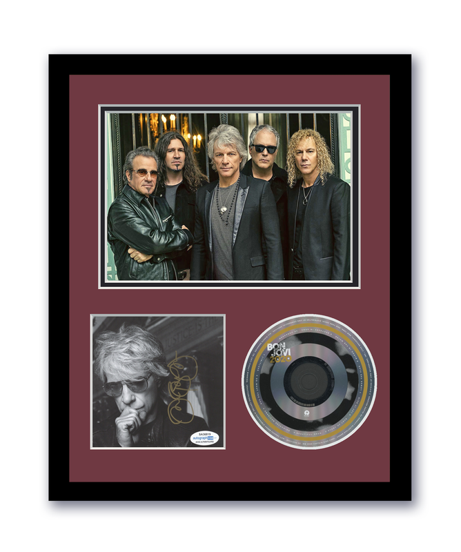Item # 200854 - Bon Jovi Autographed Signed 11x14 Custom Framed CD Photo 2020 ACOA