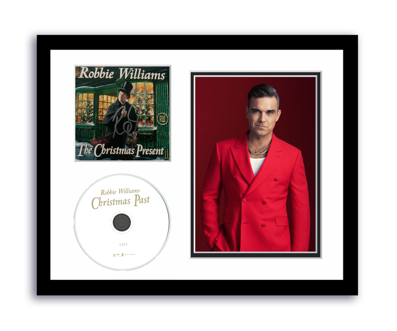 Item # 191751 - Robbie Williams Autograph Signed 11x14 Framed CD Photo Christmas Present ACOA