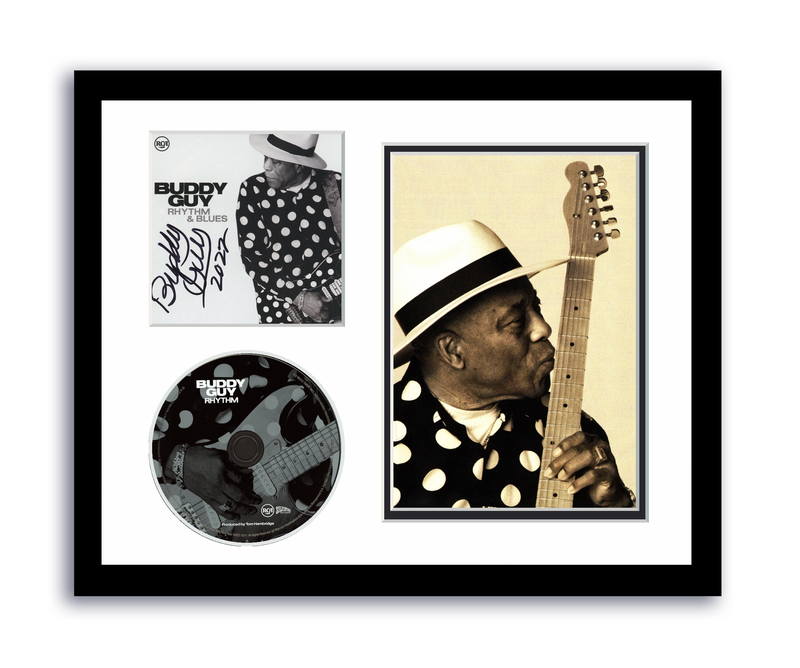 Item # 175150 - Buddy Guy Autographed Signed 11x14 Custom Framed CD Photo Rhythm & Blues ACOA