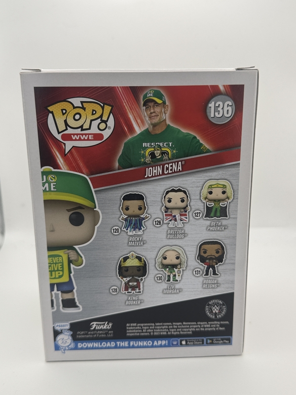 Item # 213533 - John Cena AUTOGRAPH Signed WWE Wrestling 136 Funko Pop Vinyl Figure