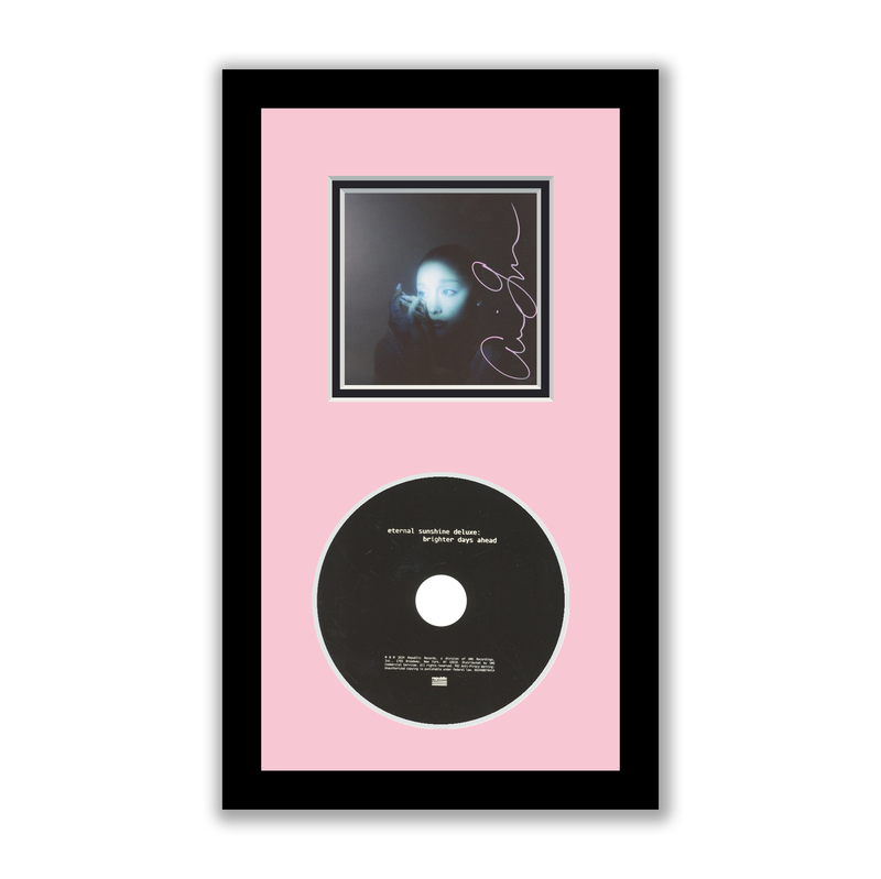 Item # 197561 - Ariana Grande Autographed Framed CD Eternal Sunshine Brighter Days Ahead ACOA