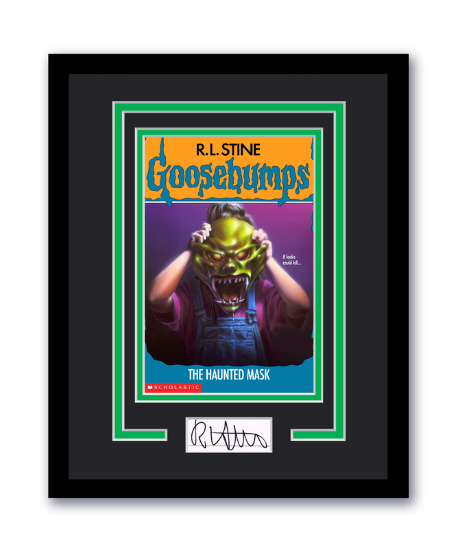 Item # 206790 - Goosebumps R.L. Stine Autograph Signed 11x14 Framed Photo The Haunted Mask ACOA