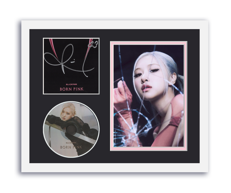 Item # 175395 - Blackpink Rose Autographed Signed 11x14 Custom Framed CD Photo Born Pink ACOA