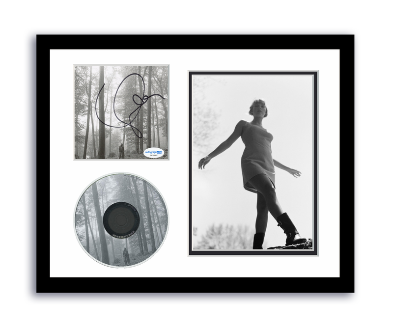 Item # 175418 - Taylor Swift Autographed Signed 11x14 Custom Framed CD Photo Folklore ACOA