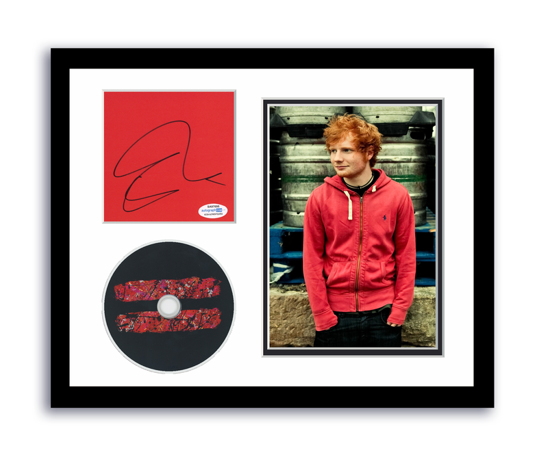 Item # 180020 - Ed Sheeran Autographed Signed 11x14 Custom Framed CD Photo = ACOA