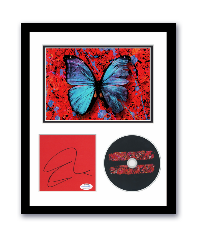 Item # 180021 - Ed Sheeran Autographed Signed 11x14 Custom Framed CD Photo = ACOA
