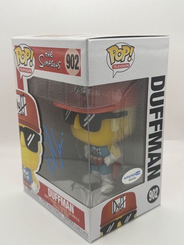 Item # 197992 - Hank Azaria "The Simpsons" AUTOGRAPH Signed 'Duffman' 902 Funko Pop Figure