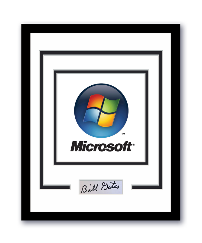 Item # 192981 - Bill Gates Autographed Signed 11x14 Framed Photo Microsoft ACOA