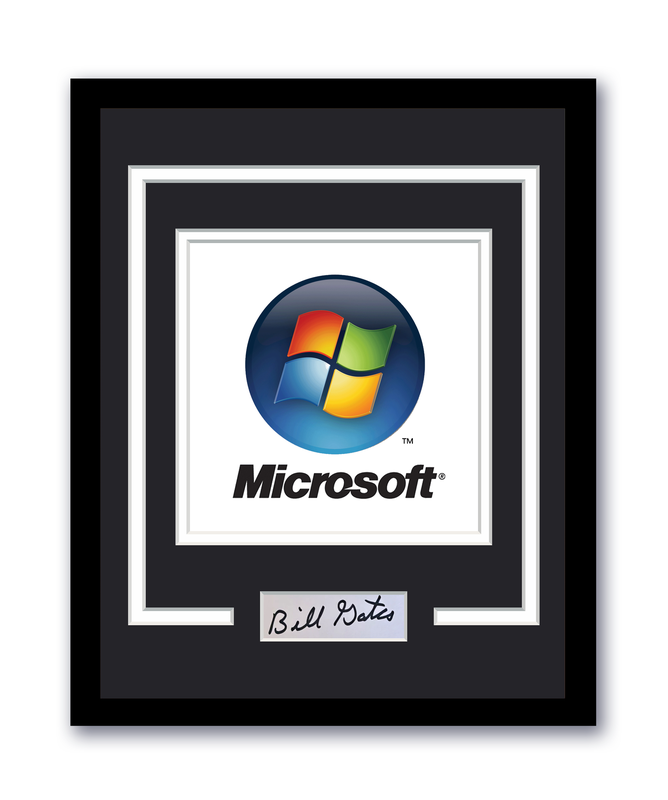 Item # 192982 - Bill Gates Autographed Signed 11x14 Framed Photo Microsoft ACOA