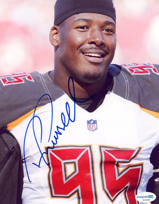 Item # 173630 - Ryan Russell AUTOGRAPH Signed Tampa Bay Buccaneers R.K. 8x10 Photo