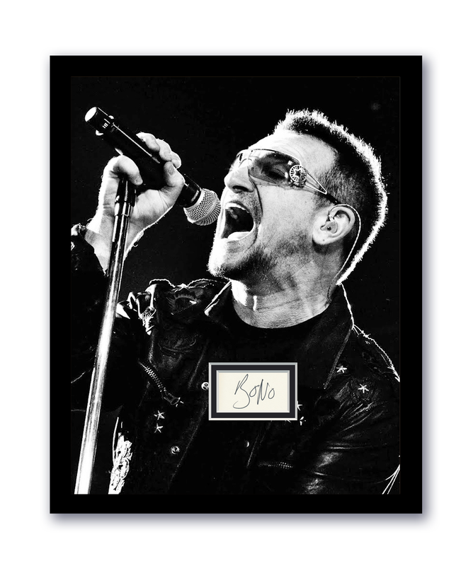 Item # 194592 - U2 Bono Autographed Signed 11x14 Framed Photo ACOA