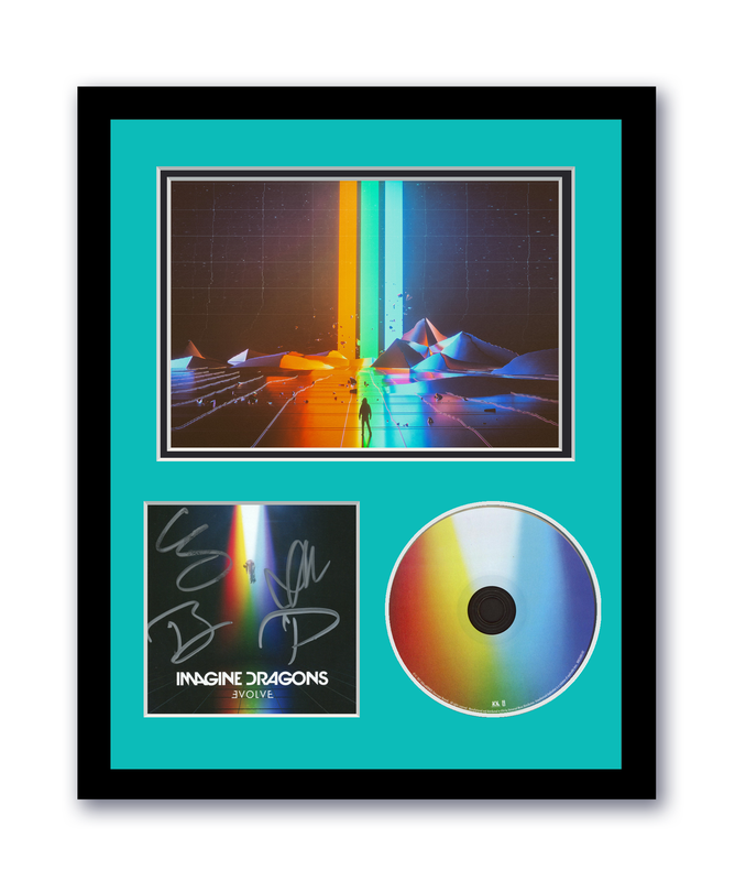 Item # 174791 - Imagine Dragons Autographed Signed 11x14 Custom Framed CD Photo Evolve ACOA