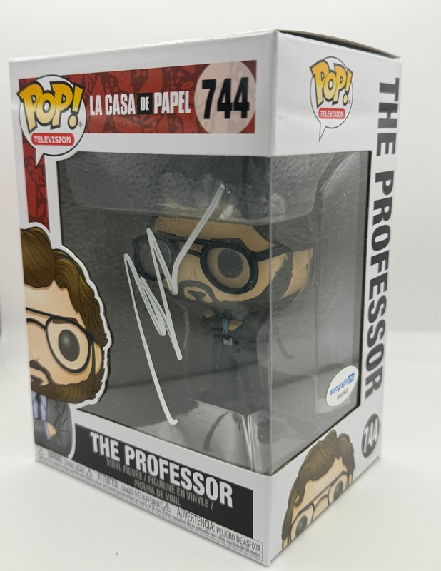 Item # 188293 - Alvaro Morte "Money Heist" AUTOGRAPH Signed 'The Professor' 744 Funko Pop