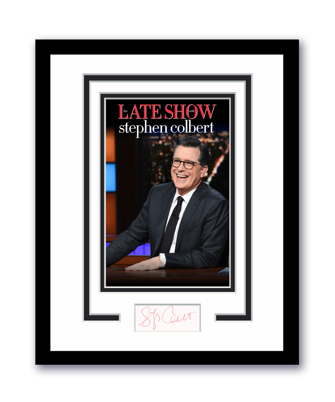 Item # 206274 - Stephen Colbert Autographed Signed 11x14 Framed Photo Late Show Comedy ACOA