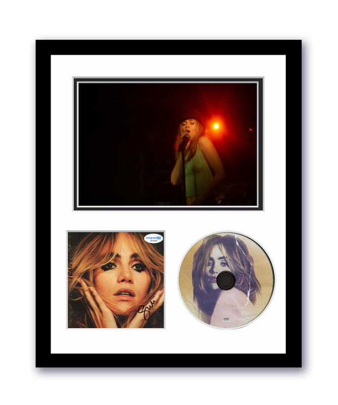 Item # 176978 - Suki Waterhouse Autographed Signed 11x14 Framed CD Photo I Can't Let Go ACOA