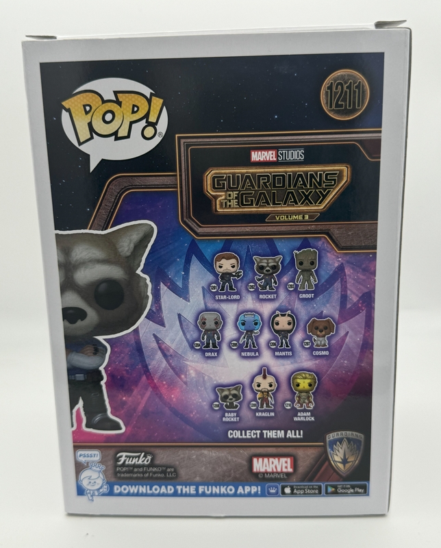 Item # 188351 - Bradley Cooper "Guardians of the Galaxy Vol 3" SIGNED Rocket 1211 Funko Pop B