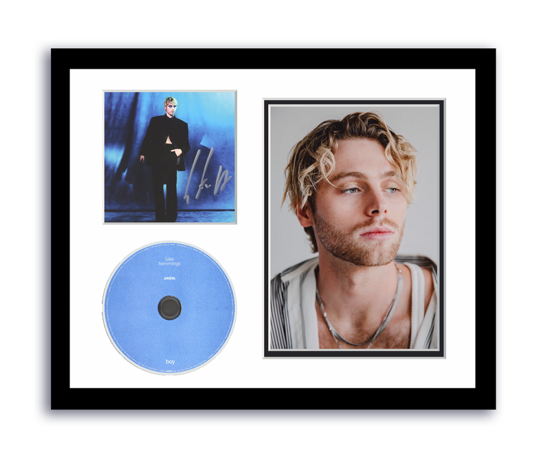 Item # 191585 - Luke Hemmings Autographed Signed 11x14 Custom Framed CD Photo Boy 5SOS ACOA