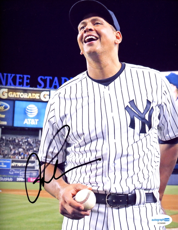 Item # 177603 - Alex Rodriguez AUTOGRAPH Signed New York Yankees Autographed 8x10 Photo