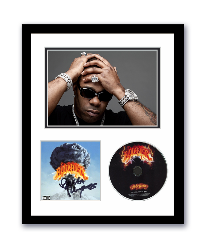 Item # 178091 - Busta Rhymes Autographed Signed 11x14 Custom Framed CD Photo Blockbusta ACOA