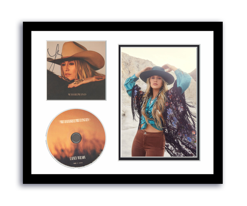 Item # 191266 - Lainey Wilson Autographed Signed 11x14 Custom Framed CD Photo Whirlwind ACOA