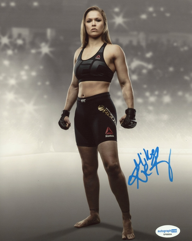 Item # 211340 - Ronda Rousey AUTOGRAPH Signed UFC Fighter MMA Champ 8x10 Photo 'To Mike'