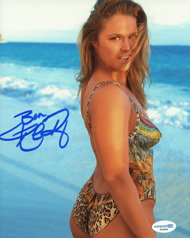 Item # 211341 - Ronda Rousey AUTOGRAPH Signed Sports Illustrated Swimsuit 8x10 Photo 'To Ben'