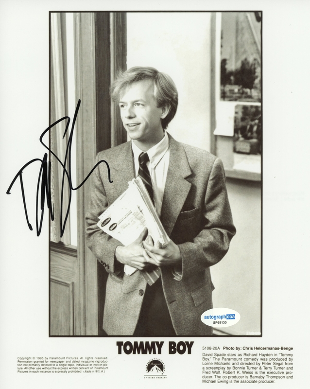 Item # 211416 - David Spade "Tommy Boy" AUTOGRAPH Signed 'Richard Hayden' 8x10 Photo