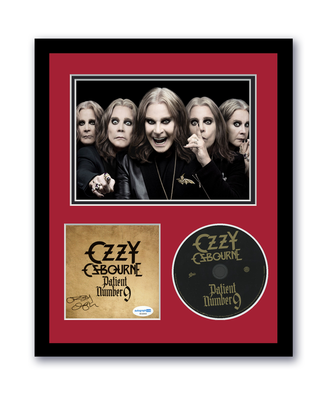 Item # 173817 - Ozzy Osbourne Autographed Signed 11x14 Framed CD Photo Patient Number 9 ACOA