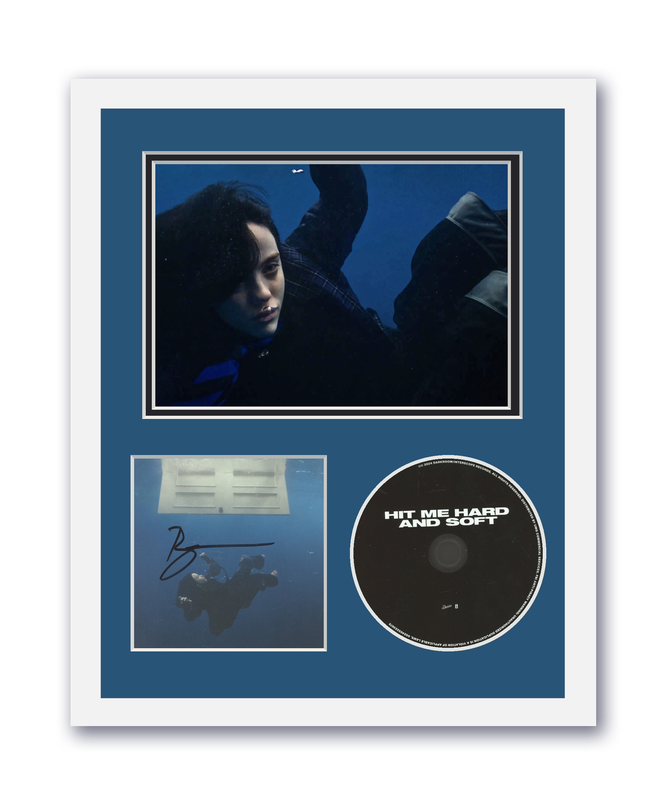 Item # 191374 - Billie Eilish Autographed Signed 11x14 Framed CD Photo Hit Me Hard And Soft ACOA
