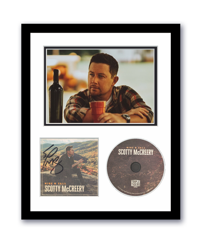 Item # 192644 - Scotty McCreery Autographed Signed 11x14 Custom Framed CD Photo Rise & Fall ACOA