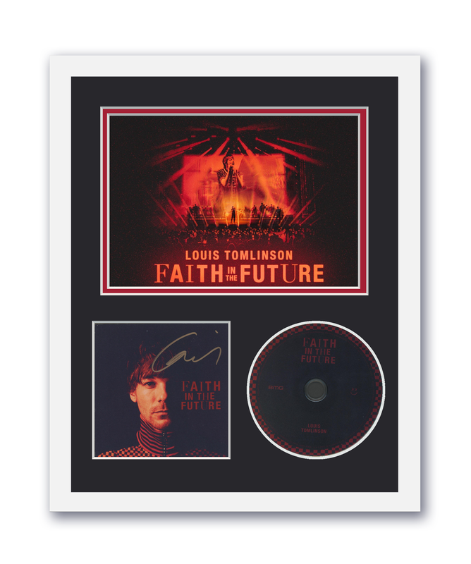 Item # 193962 - Louis Tomlinson Autograph Signed 11x14 Framed CD Photo Faith In The Future ACOA
