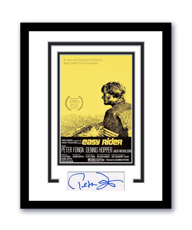 Item # 199172 - Easy Rider Peter Fonda Autographed Signed 11x14 Framed Photo ACOA