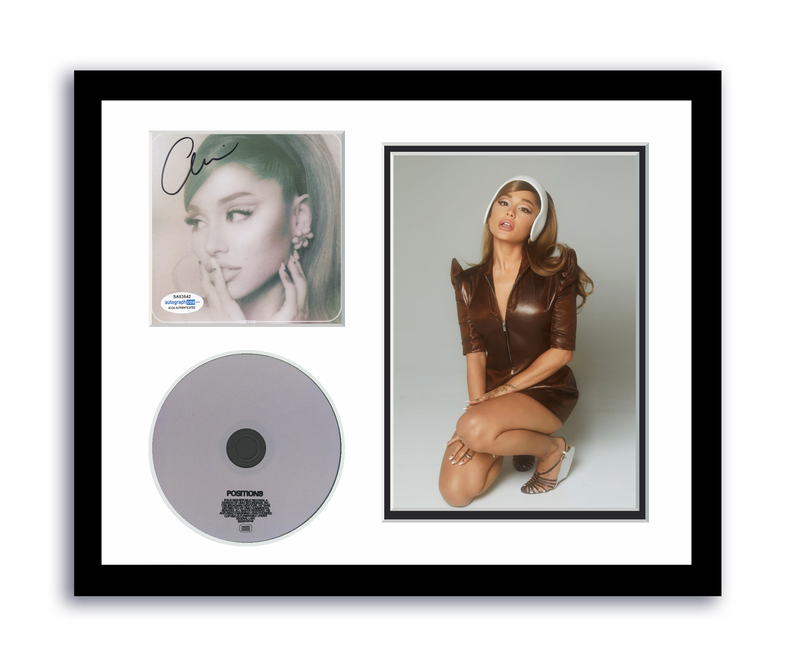 Item # 173825 - Ariana Grande Autographed Signed 11x14 Custom Framed CD Photo Positions ACOA